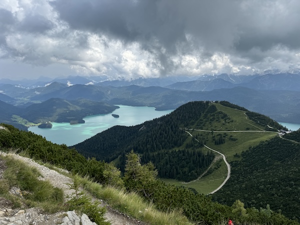 Widok na Alpy ze szczytu Herzogstand